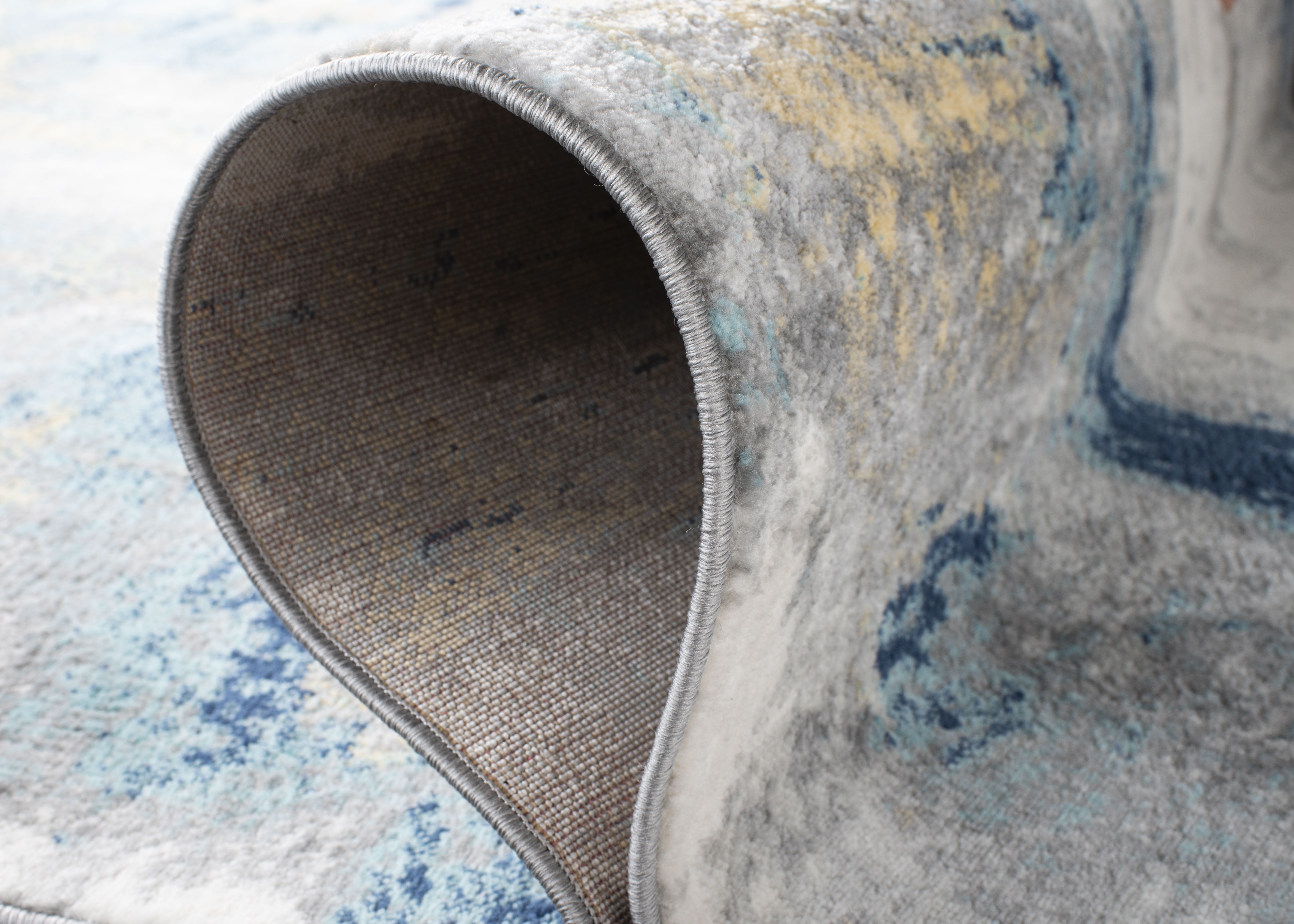 SAFAVIEH Jasper Alvina Abstract Overdyed Area Rug, Grey/Gold, 11' x 11' Square