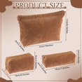 thumbnail image 3 of Pakyozj 3 Pcs Makeup Bag Set for Women Corduroy Cosmetic Pouch Aesthetic Travel Toiletry Bag Cute Purse Pouch Pencil Case Makeup Brushes Storage Organizer for Christmas, 3 of 6