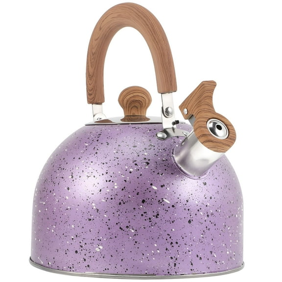 ACDANC Stovetop Tea Kettle 2L Purple Metal Whistling Water Pot for Home Kitchen