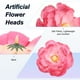 thumbnail image 2 of Uxcell 20-Pack Cabezas de Peonías Artificiales, Cabeza de Rosa de Seda Falsa para Bodas/Ramo/Pared de Flores/Artesanías DIY [8cm, Rosa], 2 of 7