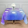 thumbnail image 3 of Square Tablecloth, Waterproof Polyester Table Cover, Wrinkle Resistant & Washable Fabric for Dining, Kitchen, Picnic, 42x42in(107x107cm), Mystical Liquid Galaxy Design, 3 of 6