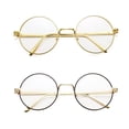 thumbnail image 1 of Gafas Pro Acme Retro con montura redonda de metal, color azul, bloqueo de luz, 1 of 5
