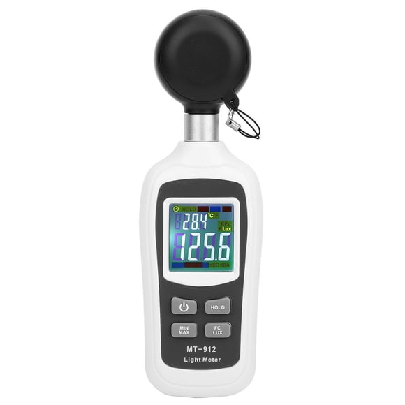 Fotómetro digital portátil de alta precisión de 0 a 20 000 Lx, iluminómetro, luxómetro y medidor de temperatura.