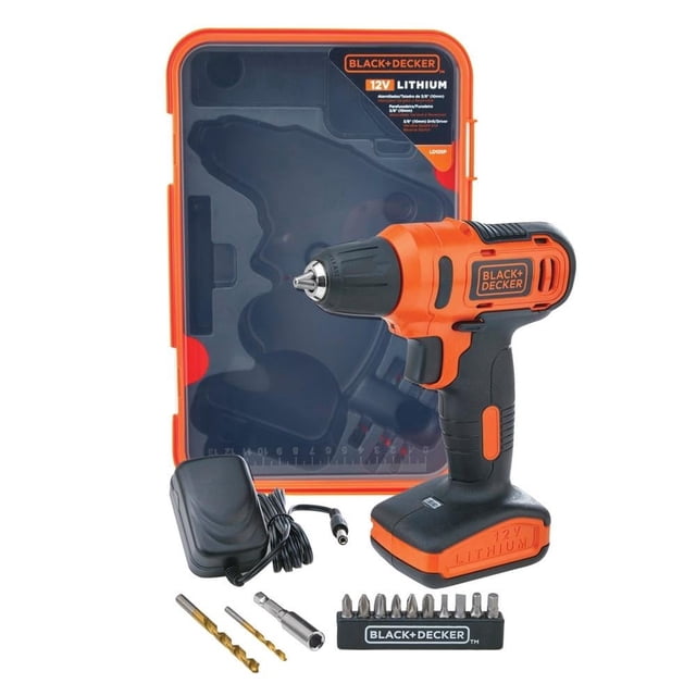 Taladro/Atornillador Black & Decker 12 V más Accesorios