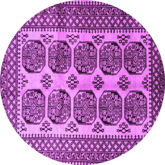 Ahgly Company Indoor Round Southwestern Purple Country Area Rugs, 3' Round