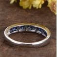 thumbnail image 5 of HeartsAndYou 1ct Natural Blue Sapphire Channel Set Half Eternity Band 14k SOLID White Gold, 5 of 9