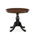 thumbnail image 2 of East West Furniture Dinning Table - Walnut Table Top and Linen White Pedestal Leg Finish, 2 of 2