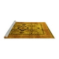 thumbnail image 2 of Ahgly Company Machine Washable Indoor Rectangle Oriental Yellow Modern Area Rugs, 5' x 8', 2 of 4