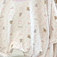 thumbnail image 4 of NIEWTR Baby Toddler 2-Piece Long Sleeve Set Soft Crewneck Tee and Elastic Long Pants Breathable Pajamas Gift Set for 6-24M(A-Light Purple,2-3 Years), 4 of 4