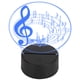 thumbnail image 4 of Luz LED de color D, luz LED con notas musicales 3D, luz LED con notas musicales, diseño exquisito, 4 of 14