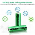 thumbnail image 2 of Lot Of PKCELL Rechargeable AAA Ni-MH Batteries - 1.2V 1100mAh, Button Top - For Solar Lights & More 2 of 5
