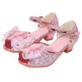 thumbnail image 2 of WUXIAN Child Little Girls Sandals Shoes Closed Toe Heels Wedding Party Shoes Sequins Bow For Toddler Lovely Baby Footwear, 2 of 9
