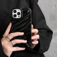 thumbnail image 3 of Funda de teléfono con patrón de volantes de satén de onda 3D, cubierta trasera de Color sólido para iPhone 15, 14, 13, 12, 11 Pro Max, 15, 14plus, X, XR, XS Max, 7, 8 Plus, 3 of 5