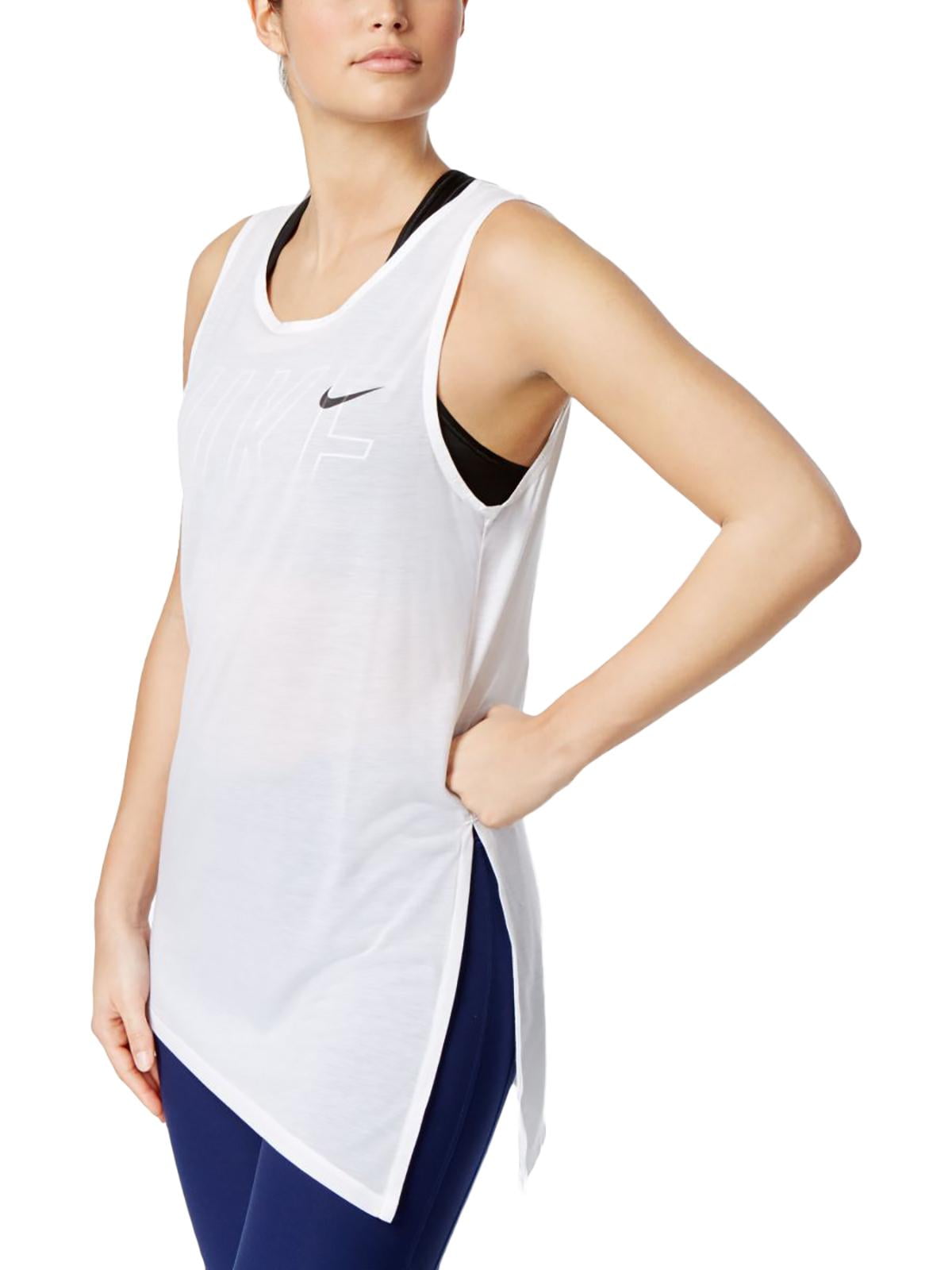 Nike Nike Womens Mesh Inset Sleevless Tank Top White S