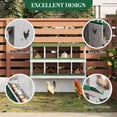 thumbnail image 3 of EuKer 8-Compartment Metal Chicken Nesting Box with Removable Tray and Ventilation Holes for Hens, Chickens, Green, 3 of 7