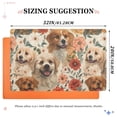 thumbnail image 2 of JSTEL Dog Puppy Flowers Front Door Mat Outside Entrance 32x20 Inch Doormat for Outdoor Indoor Washable Non Slip Floor Mats, 2 of 8