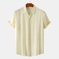 thumbnail image 2 of Hombres Casual Botones Playa Sin posicionamiento Estampado Turndown Camisa de manga corta Blusa Pompotops  oipoqjl49360, 2 of 9
