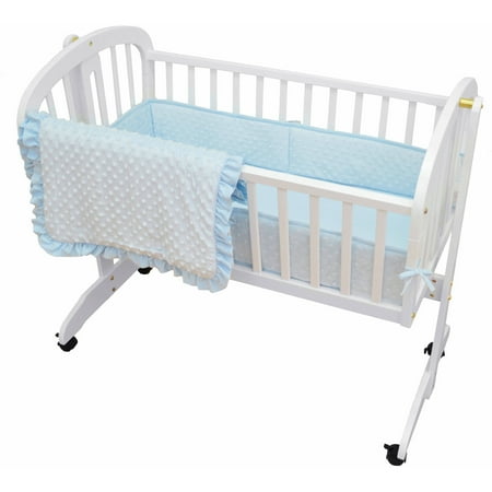 American Baby Company Heavenly Soft Minky Dot 3-Piece Cradle Set
