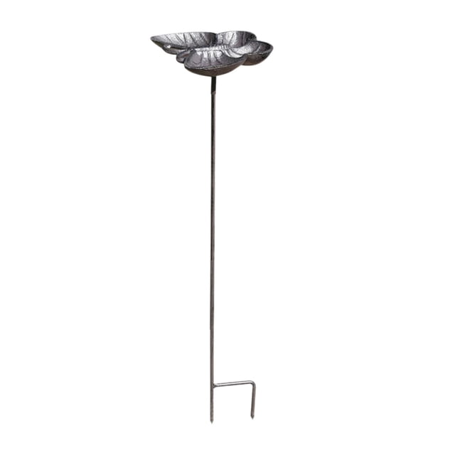 Comedero para pájaros al aire libre, bebedero decorativo retro de hierro resistente a la intemperie, bebedero para pájaros para decoración de jardín y 8873