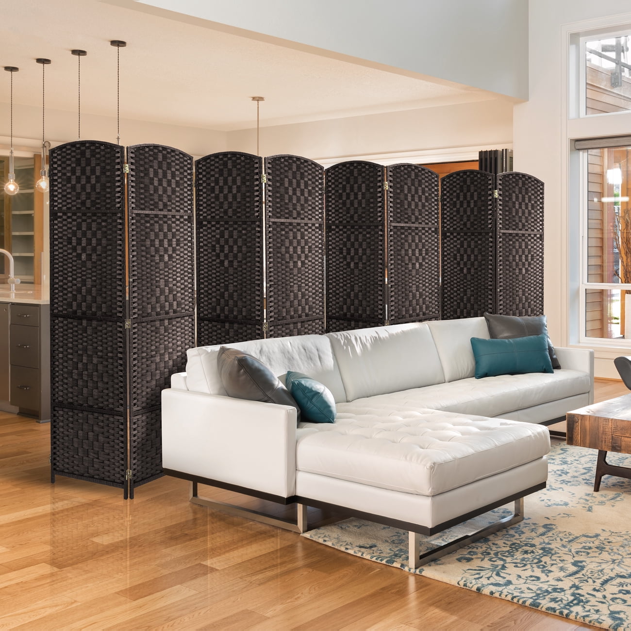 Sorbus 8 Panel Divider: 6ft Tall - Privacy Screen, Double Hinged, Partition & Folding Screens