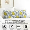 thumbnail image 3 of Lemon Print Body Pillow Cover - Soft & Breathable Fabric, Hidden Zipper, 20"x54", Cute Fruit & Floral Design - Perfect Gift for Lemon Lovers, Summer Decor, Side Sleepers & Pregnancy Support, 3 of 7
