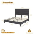 thumbnail image 6 of VanAcc Full Size Bed Frame with Linen Upholstered Headboard, Modern Platform Bed with Wooden Slats Support, Grey, 6 of 8