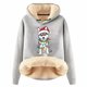 thumbnail image 1 of WILLBEST Sudadera de Mujer Womens Casual Plus Velvet Christmas Series Printed Long Sleeve Hooded Sweatshirt X-Grande, 1 of 4