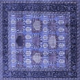 thumbnail image 1 of Ahgly Company Indoor Square Oriental Blue Industrial Area Rugs, 4' Square, 1 of 4