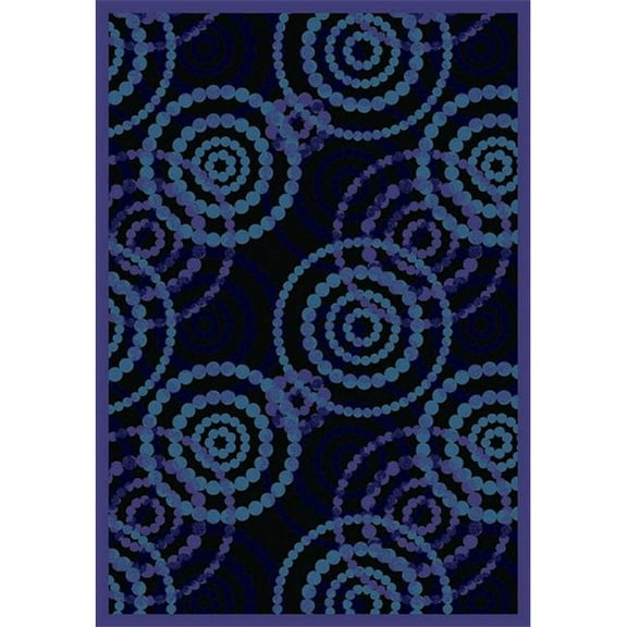 Dottie Sapphire 5 ft.4 in. x 7 ft.8 in.  WearOn Nylon Machine Tufted- Cut Pile Whimsy Rug