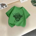 thumbnail image 2 of FamilyThread Children's Short Sleeved Casual Sports Fashion T-shirt Round Neck Short Sleeved For 2-12Y, 2 of 9
