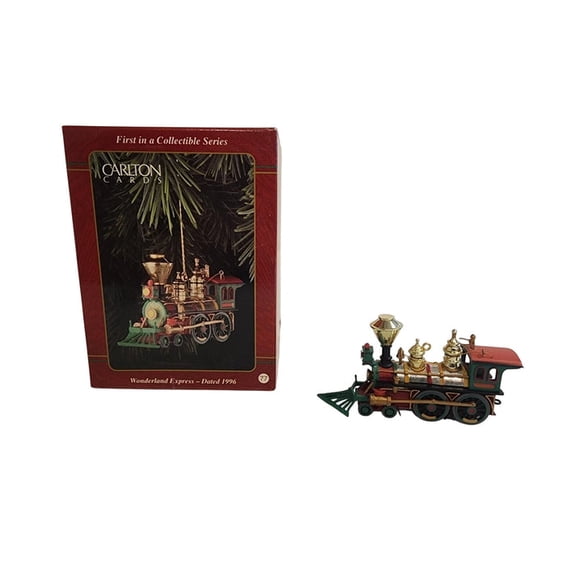 1996 Wonderland Express (Train) Carlton Cards Christmas Tree Ornament CXOR-008T