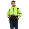 thumbnail image 4 of Bass Creek Outfitters Men's Oxford Insulated Safety Work Jacket with Hidden Hood, Sizes M-2XL, 4 of 6