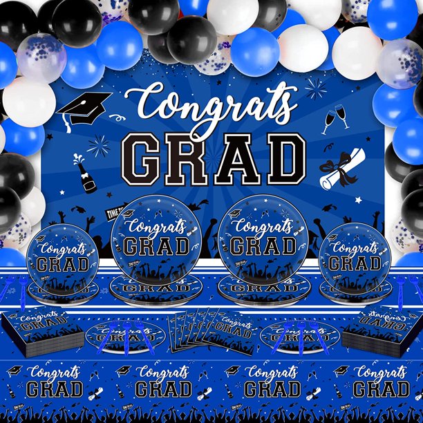 Blue and Black Graduation Party Supplies Set for Class of 2023