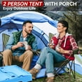 thumbnail image 7 of 2 Person Camping Tent with Porch - Lightweight Backpacking Tent for Outdoor Hiking, Hunting & Mountaineering, 7 of 7