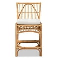 thumbnail image 3 of bali & pari Rose Bohemian Rattan Counter Stool with Upholstered Cushion, Natural Brown/White, 3 of 10