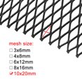 thumbnail image 3 of Parrilla de Coche Unique Bargains Malla Rómbica Aluminio Negro 100x33cm 10x20mm, 3 of 9