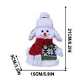 thumbnail image 3 of Holiday Gift​​ Christmas Snowman Sitting Figurine Window Display Festive Decor Scarf Hat Accent Holiday Home Gift Snowman Decor​​, 3 of 6