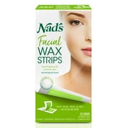 Nad's Facial Wax Strips for Facial Hair Removal, 20 ct