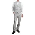 thumbnail image 2 of Adam Baker by Enzo Mens E74901-4 Modern Fit Luxury Linen Trousers - Light Grey - 44, 2 of 2