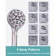 thumbnail image 4 of Wowow Single Handle 8-Spray Shower Faucet 1.8 GPM with Handheld Shower and Tub Spout High Pressure in Brushed Nickel, 4 of 7