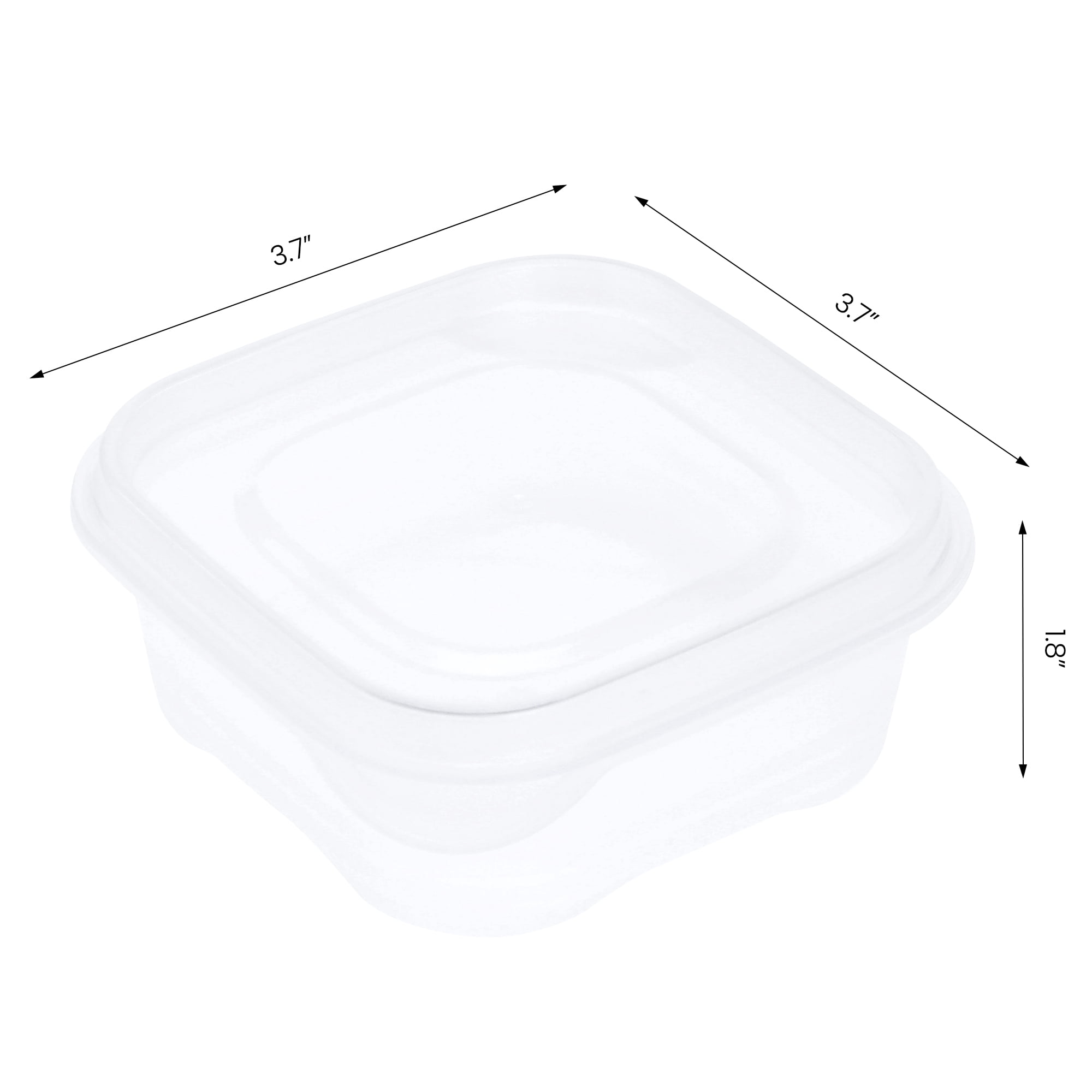 Unique Bargains 10 Packs Meal Prep Food Containers 3.7*3.7*1.8 in Transparent