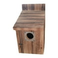 thumbnail image 1 of Casa de madera para pájaros, casa para pájaros azules, fácil de limpiar, para colgante, nido para para exteriores, de campo, golondrina,, 1 of 9