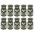 thumbnail image 1 of Unique Bargains 30Pack 5.5x3mm Cord Lock Plastic Single Hole Spring Toggle Stoppers, Dark Green, 1 of 5