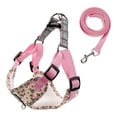 thumbnail image 1 of Conjunto de arnés y correa para perro, chaleco reflectante , cómodo y transpirable para perro, arnés acolchado para , viajar, caminar Rosa Talla M Sunnimix Arnés de chaleco para cachorros, 1 of 8