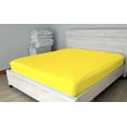 thumbnail image 3 of DNG Creations Zipper Fitted Sheet 15 Inch Deep Pocket ( Includes - 2 Sheet has Zipper & 1 Fitted Sheet Base ) - California King (72x84) Size 100% Egyptian Cotton ( Solid Yellow Colour ), 3 of 9