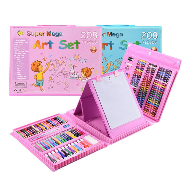  GOTIDEAL Drawing Art kit for Kids Ages 8-12, Art Set Supplies  Includes Pastels, Crayons, Colored Pencils, Watercolor, Drawing  Pad,Coloring Book, Arts and Crafts Gifts for Boys and Girls (Pink)