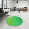 thumbnail image 4 of Ahgly Company Machine Washable Indoor Rectangle Transitional Neon Green Area Rugs, 7' x 10', 4 of 7