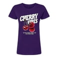 thumbnail image 3 of Playera Blusa De Cerezas Cherry Vibes Ropa Para Mujer Color Morado Talla Grande Marca Emil SaEs, 3 of 4