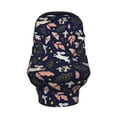 thumbnail image 2 of Fotbe Retro Rabbit Flower Pattern Car Seat Covers for Babies, Nursing Breastfeeding Cover Infant Carseat Canopy, Soft Stretchy Carrier Cover, 2 of 9