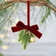 thumbnail image 4 of xihome Adorno colgante de campanilla de viento con lazo navideño de franela afelpada para decorar el rbol de Navidad y fiestas., 4 of 6